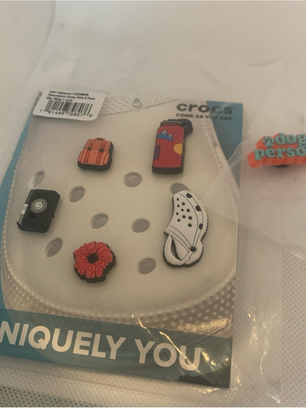 Crocs Charm Pack - 6 Piece Jibbitz Set Uniquely You Design Sealed